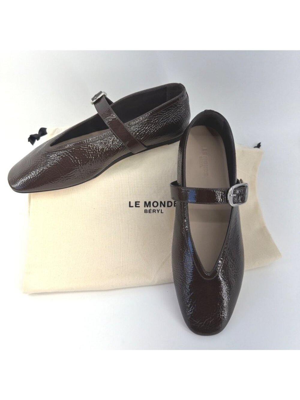 Le Monde Béryl Stella Slippers Brown Leather Women Size 36